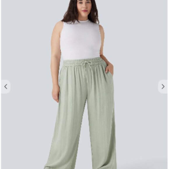 Halara High Waisted Drawstring Wide Leg Pants w Pockets - 2X (20/22) - Picture 5 of 5